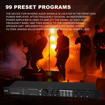 Professional Digital Reverberation DSP Processor - Multi-Effect Audio Equalizer for Enhanced Sound