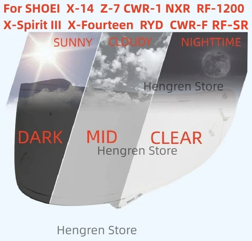 SHOEI Helmet Visor Replacement – CWR-1/CWR-F Shield for X-14, Z-7, RF-1200, NXR, X-Spirit III & More