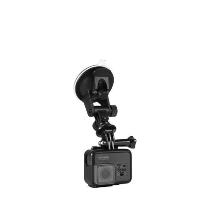 Suction Cup Car Mount with Tripod Adapter — Phone & GoPro Holder for Action Cameras