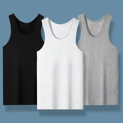 Men’s Summer Lightweight Cotton Vest 2025 – Breathable Quick Dry Sports & Casual Tight Fit Tank Top for Outdoor & Home Wear