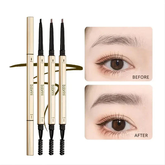 Waterproof Double-Headed Eyebrow Pencil — Fine Tip, Durable & Long-Lasting, Perfect for Beginners