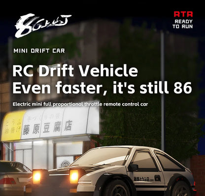KF20 1:64 RC Drift Car — 2.4G High-Speed 4-Wheel Mini Remote Control Racing Toy for Kids