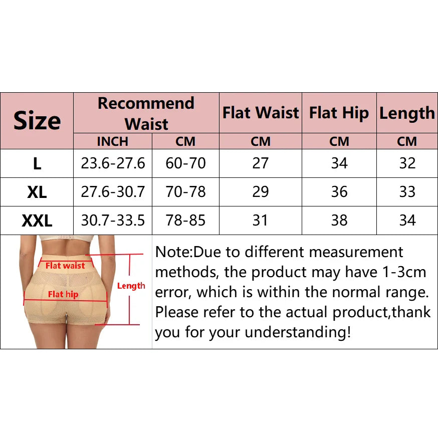 Butt Lifting Hip Enhancer Cushion – Padded Mesh Control Panties for Natural Curves