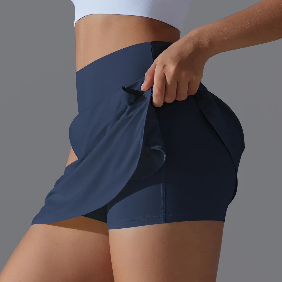 Outdoor Sports High Waist Yoga Skirt — Breathable Badminton Tennis Active Fitness Athletic Short Skirt