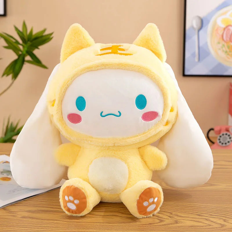 Kawaii Sanrio Cinnamoroll Plushie Toy – Heart Shaped Soft Stuffed Doll, Cute Japanese Cartoon Toy for Children's Birthday Gift