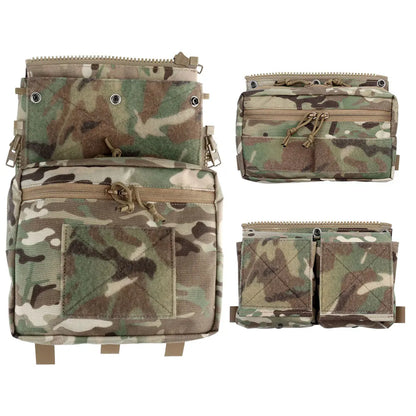 LV119 Tactical Vest Back Panel – Spiritus Systems Hunting Combat Airsoft Plate Carrier with Storage Pouch & Assault Vest Expansion Gear