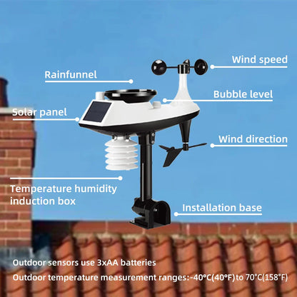 FJ3390A Multifunctional Weather Station - Temperature, Humidity, Wind Speed & Rainfall Detection with Weather Forecast Clock
