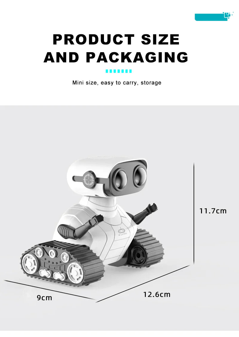 Ebo Rechargeable RC Robot Toy – Remote Control Robot with Music & LED Eyes, Fun Gift for Boys & Girls