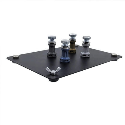 Universal PCB Holder Fixture for Soldering, Magnetic PCB Platform with Adjustable Pins & Rubber Feet, Circuit Board Repair Tool Stand
