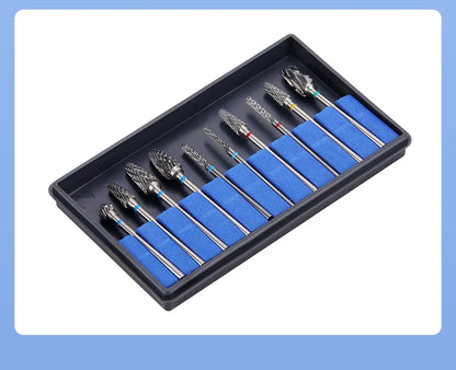 DENTAL Carbide Drills Kit - 2.35mm HP, Autoclavable at 135°C, for Universal Grinding, Removing & Polishing