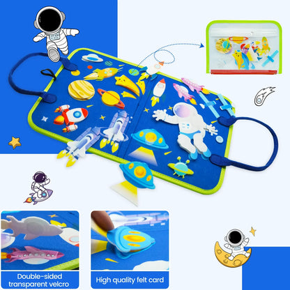 Montessori Busy Book – Portable Educational Toy for Toddlers, Travel Activity Board, Fine Motor Skills & Early Learning