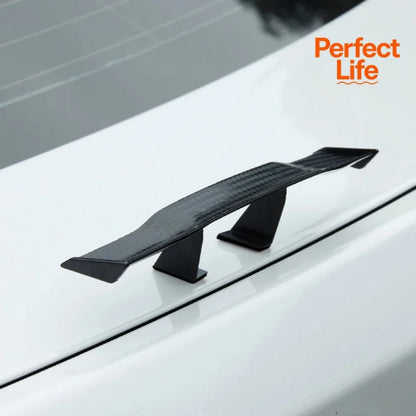 Mini Carbon Fiber Look Rear Spoiler - GT Style Car Winglet Decoration Auto Exterior Accessory