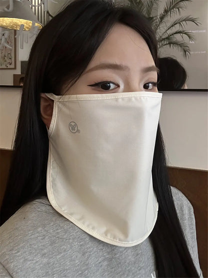 Women’s Ice Silk Sun Protection Mask 2026 – Breathable UV Resistant Cycling Neck Gaiter Summer Sunshade Veil