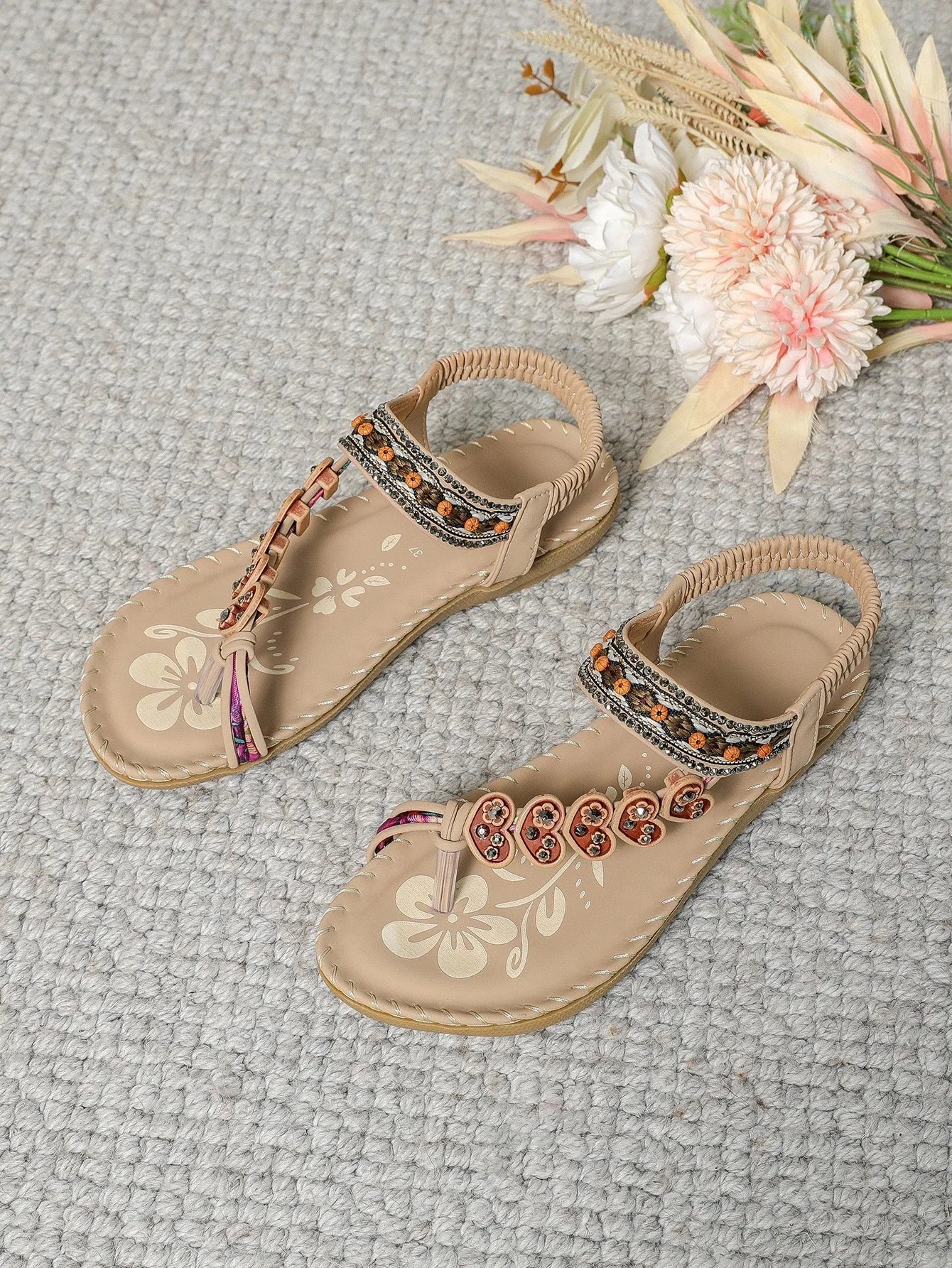 Women’s Bohemian Platform Sandals - Lightweight Soft Sole Casual Beach Shoes