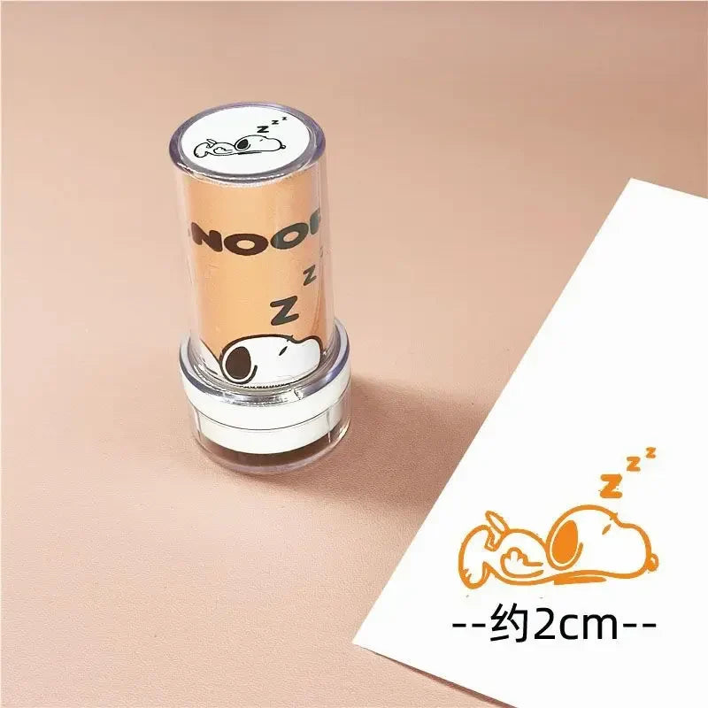 Snoopy Cartoon Photo-Sensitive Round Seal Toy – Cute Portable Reward Gift for Kids