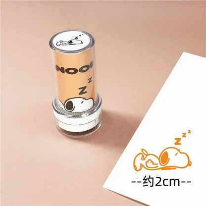 Snoopy Cartoon Photo-Sensitive Round Seal Toy – Cute Portable Reward Gift for Kids
