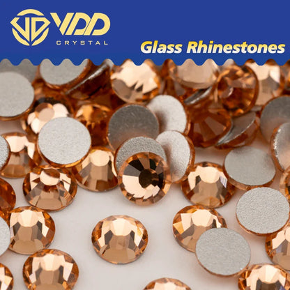 VDD SS4–SS30 Glass Crystal Rhinestones – High Quality Flatback Glitter Strass Stones for Nail Art, DIY Crafts & Decoration