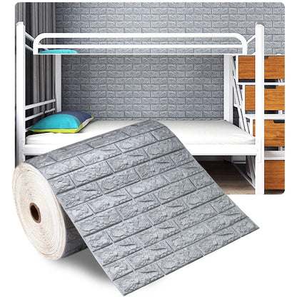 3D Self-Adhesive Foam Brick Wallpaper – Antique Waterproof Wall Stickers for Living Room & Bedroom Decoration