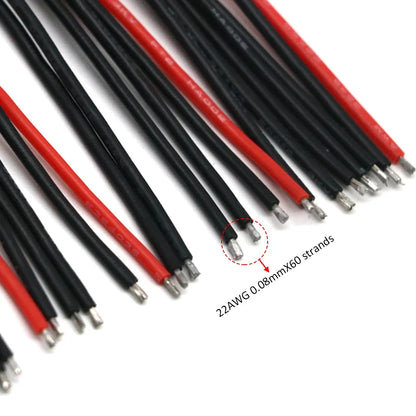 10pcs Lipo Battery Balance Charger Cables – 1S to 8S, IMAX B6 Connector, 30/20/15/10cm Single Head Wire