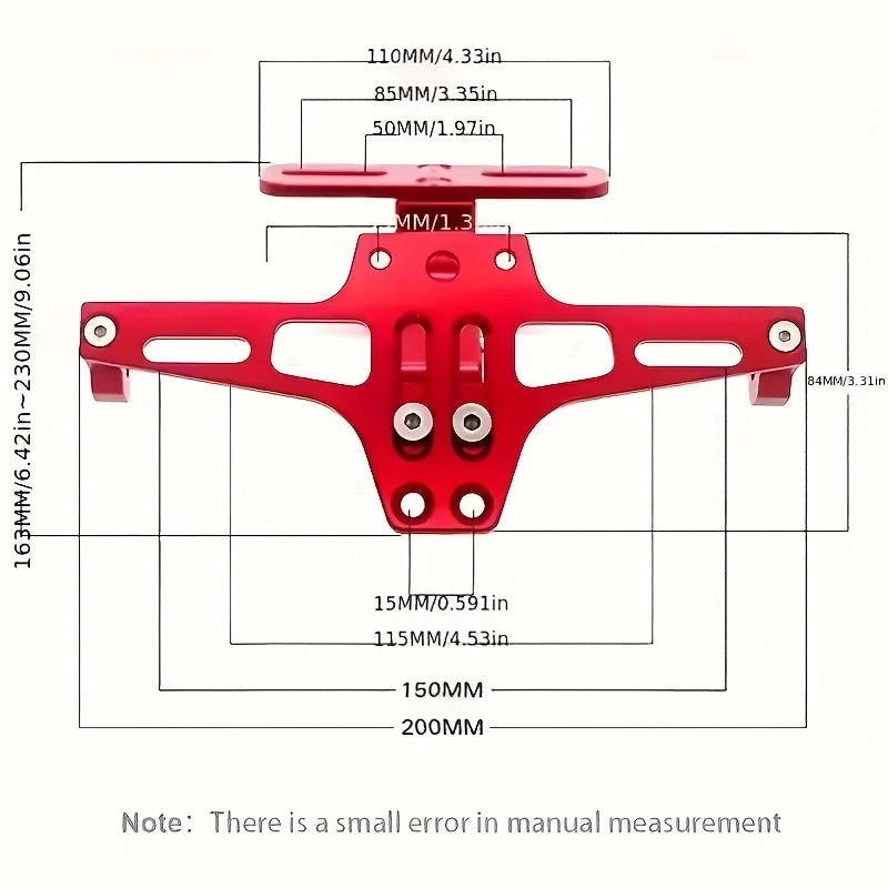 Motorcycle Rear License Plate Mount — Aluminum Alloy Bracket, Universal Motorcycle Accessory & Modification Part