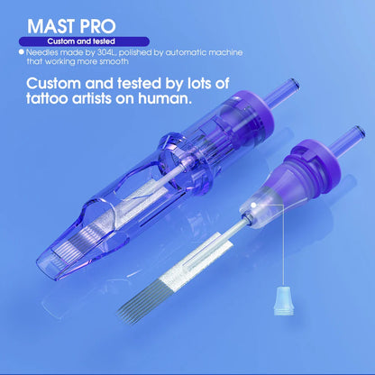 20PCS Mast Pro Tattoo Cartridge Needles – 5F/7F 3.5mm, 0.30mm Diameter for Permanent Makeup