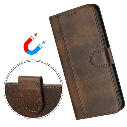 Samsung Galaxy A17 & A07 4G/5G Case - Vintage Leather Flip Wallet Cover with Cash Slots