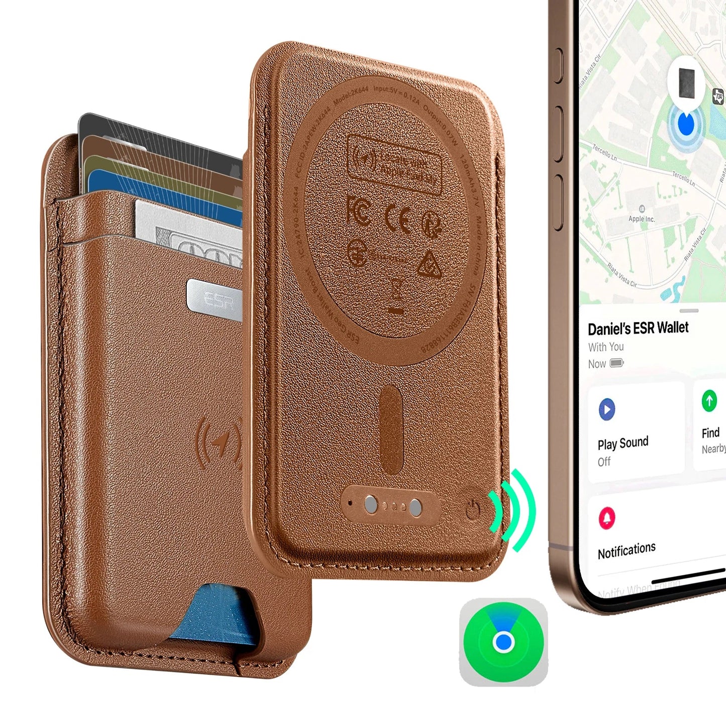 ESR MagSafe Wallet with Find My — Strong Magnetic 5-Card Holder for iPhone 16/15/14/13/12 Series