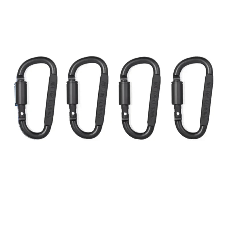 2-6PCS Aluminum Carabiner Set - Tactical EDC Keychain Clips for Camping, Hiking, Survival & Outdoor Gear