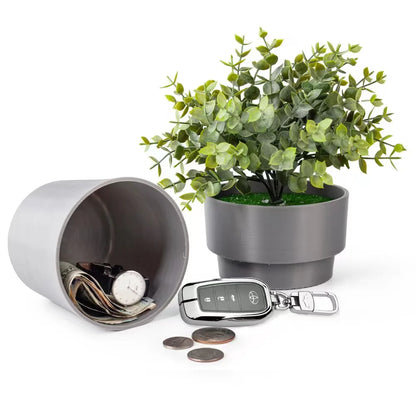 Hidden Safe Flower Pot – Plastic Money Storage Box & Separable Security Container (Stash Jar, Piggy Bank)