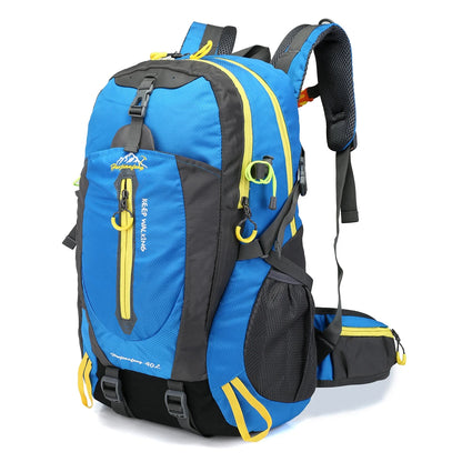 40L Waterproof Travel Backpack - Water Resistant Hiking Daypack With Laptop Compartment For Camping, Trekking & Outdoor Adventures