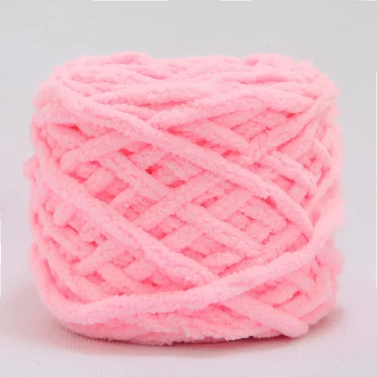 100g Chenille Knitting Yarn – Soft Thick Cotton Ice Strip Wool for DIY Hand Knitting Scarves & Crafts