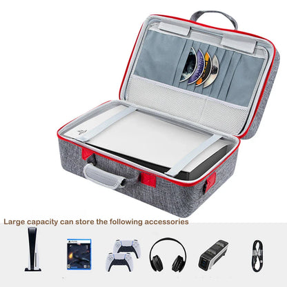 Compatible Storage Case for PS5 Disc Console – Controller, Headphone & Game Accessories Suitcase