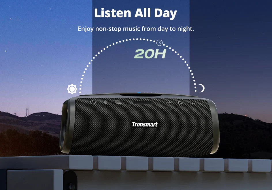 Tronsmart Mirtune S100 50W Bluetooth Speaker – IPX7 Waterproof, APP Control, Built-in Powerbank & Retractable Handle