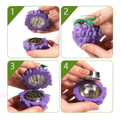 Fruit-Shaped Metal Herb Grinder — Evil Design Available in 3 Colors