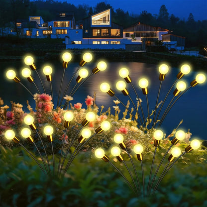 Solar Wind Firefly Garden Lights – LED Outdoor Lawn Lamp with Wind-Driven Effect, Landscape Ground Plug Holiday Garden Decoration
