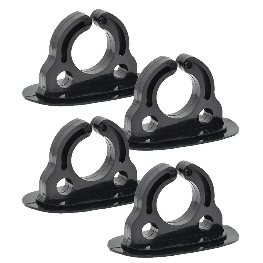2/4PCS Paddle Storage Holders – Plastic Rubber Clips for Kayak, Canoe, Rowing & Inflatable Boat Oar Keeper