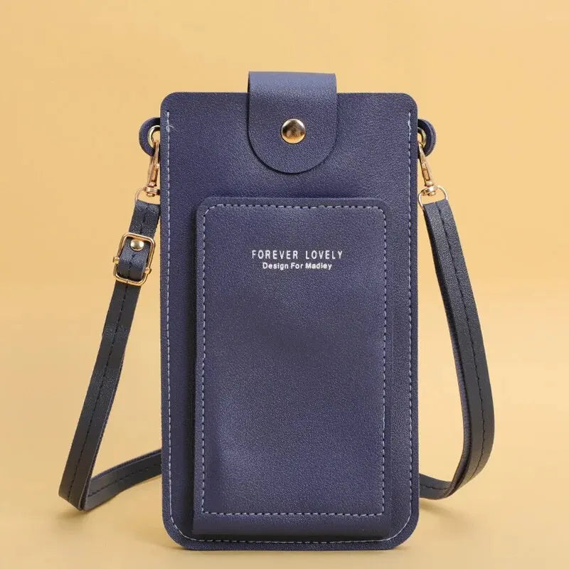 Women's Soft Leather Wallet & Touch Screen Phone Purse – Crossbody Shoulder Bag Handbag