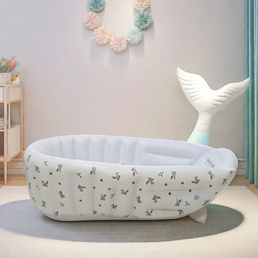 Animal Baby Inflatable Bathtub – Portable Outdoor Swimming Pool for Newborns & Kids