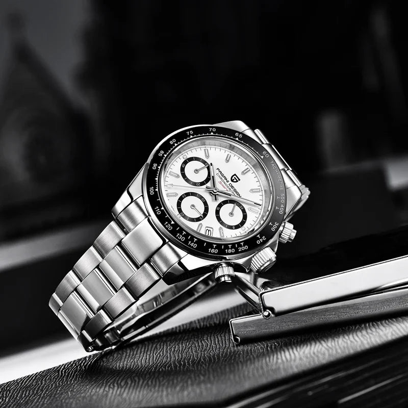 PAGANI DESIGN 2024 Quartz Men's Luxury Business Watch – Chronograph VK63 Waterproof