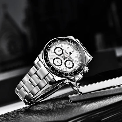 PAGANI DESIGN 2024 Quartz Men's Luxury Business Watch – Chronograph VK63 Waterproof