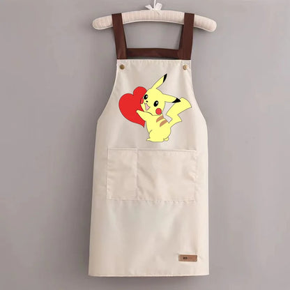 Pokémon Pikachu Waterproof & Oil-Resistant Apron — Durable Kitchen Cooking Workwear for Adults
