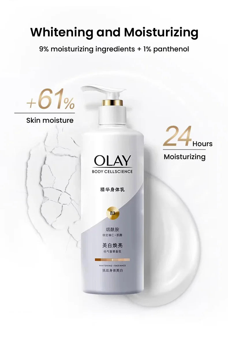 Olay Whitening & Moisturizing Body Cream – Vitamin C & B3 for Soft, Hydrated Skin (260/480ml)