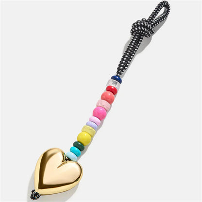Colorful Bag Hanging Keychain – Hand-Woven Pendant with Beads, DIY Accessories, Internet-Famous Rope Charm