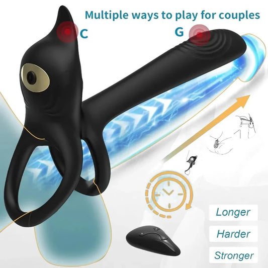 Wireless Remote Vibrating Penis Ring – Couples Cock Ring Stimulator for Delay Ejaculation and Enhanced Pleasure