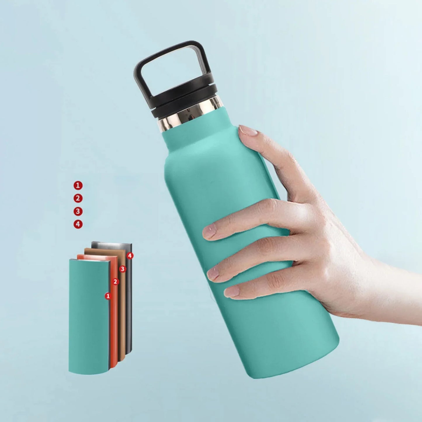 21oz Stainless Steel Straw Cup – Vacuum Insulated Water Bottle for Daily Use, Sports & Car