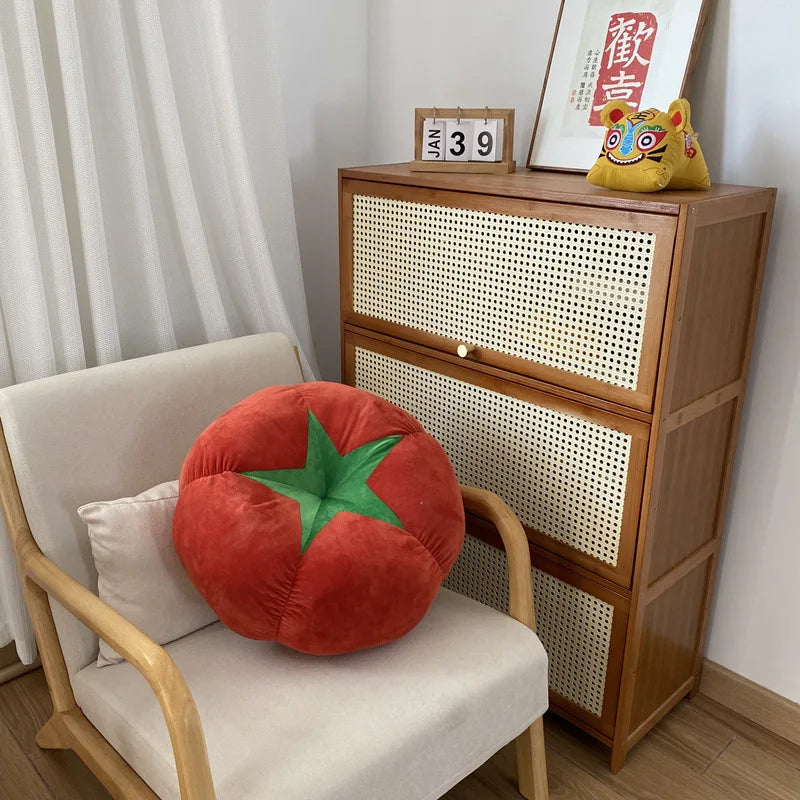 Sofa Bay Window Cushion – Cute Mushroom & Tomato Pillow for Bedroom Room Decoration, Ins Style Ornament