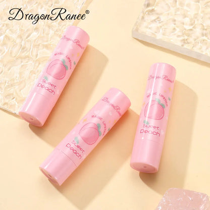 Peach Temperature Change Lip Balm – Clear Crystal Jelly Lipstick Tint, Moisturizing Anti-Dry Hydrating Lip Care