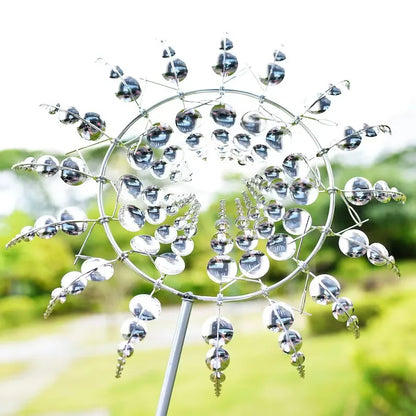 Outdoor Metal Wind Spinner – Rotating Windmill Garden Decoration & Yard Art