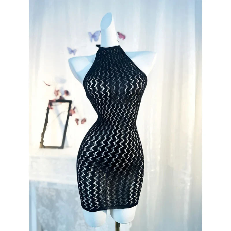 Women’s Sexy Fishnet Cover Up Dress – Hollow Out See Through Bodycon Beach Swimwear Summer Dress