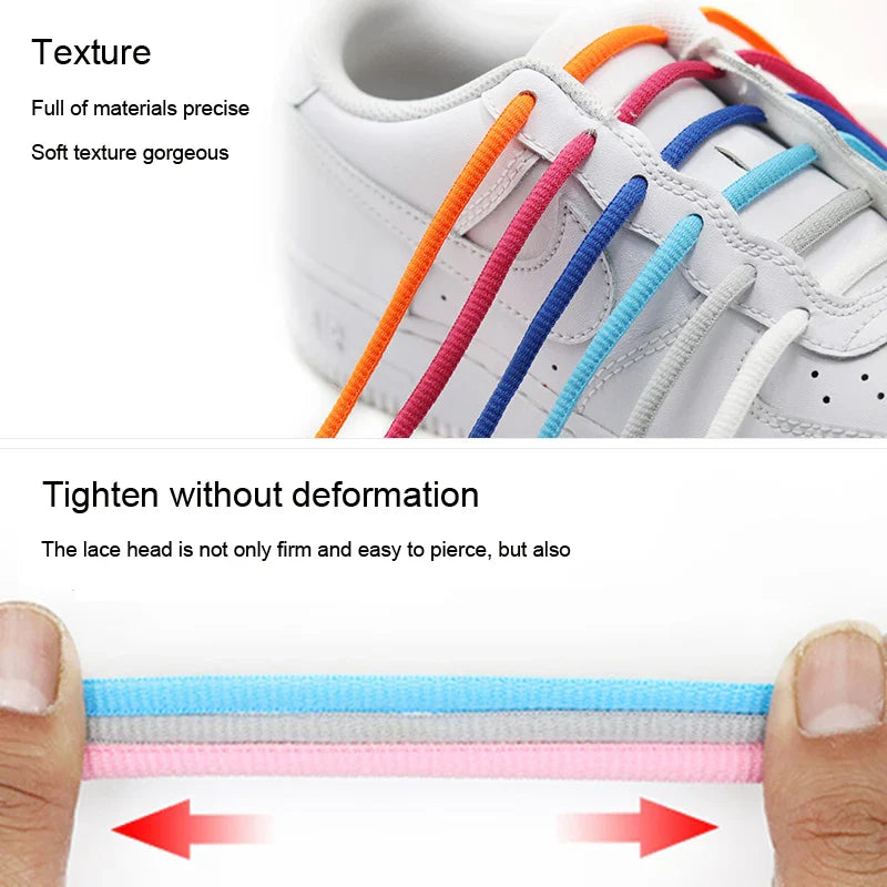 Oval & Semicircle Sneakers Shoe Laces – Classic Woven Round Shoelaces for Adult Unisex Casual & Sports Shoes